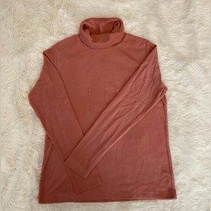 UNIQLO HEATTECH turtleneck sweater size Large color coral pink
